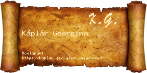 Káplár Georgina névjegykártya