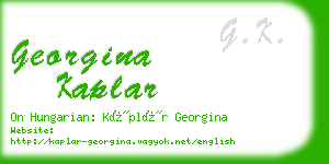 georgina kaplar business card